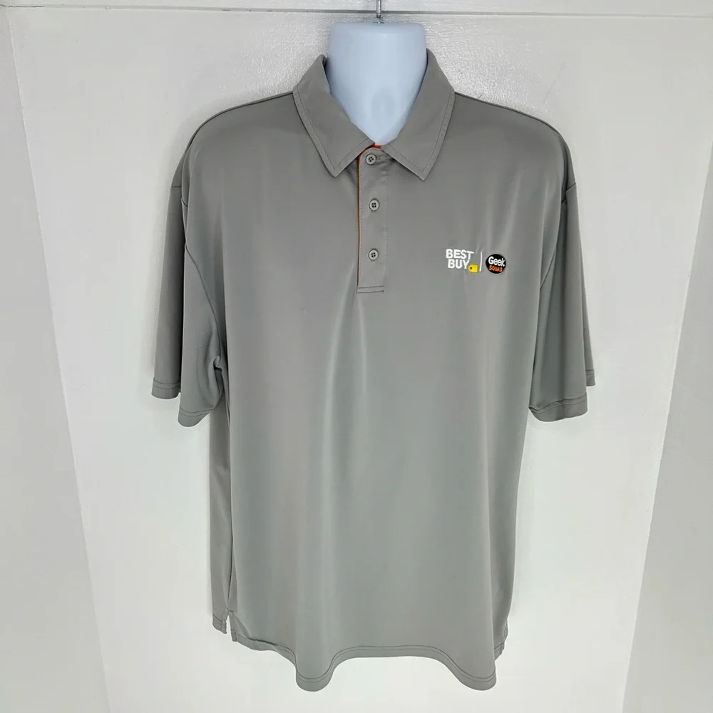 Geek Squad Best Buy Gray Polo Shirt Men’s 2XL Employee Work‎ Uniform Streetwear